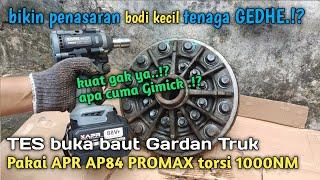 Tes kekuatan impact APR AP84 PROMAX 1000NM buka baut gardan truk