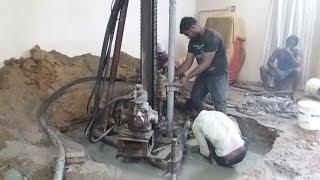 Drilling the Borewell inside the home