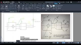 Adding surface roughness symbols in AutoCAD Mechanical 2021