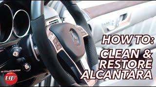 How To Clean & Restore Alcantara  Steering Wheel Restoration & Deep Cleaning  Mercedes E63
