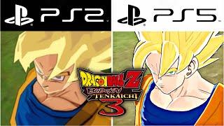 DRAGON BALL Z BUDOKAI TENKAICHI 3  PS2 VS PS5 Graphics  Remastered Comparison 4K 120FPS