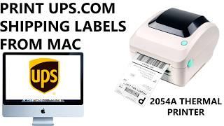 How to Print UPS Shipping Labels from UPS.com Website via Web Browser on Mac Setup Tutorial Guide