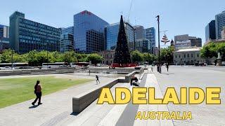 Adelaide City Tour  South Australia  Rundle Mall Walkthrough Christmas Vibe  4K60FPS