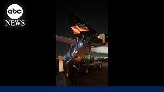 Donald Trump arrives in New Jersey after assassination attempt