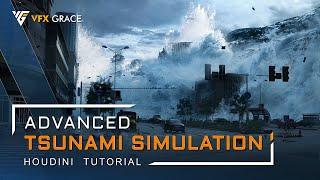 Houdini Tutorial  Advanced Tsunami Simulation Trailer