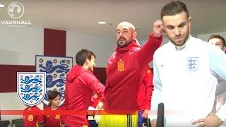 Reina & Henderson Reunite - England v Spain Tunnel Cam 2016 Friendly  Inside Access