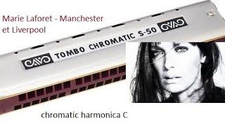 Marie Laforet - Manchester and Liverpool chromatic harmonica Tombo S-50 key C + tabs