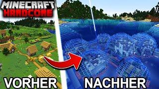 Ich habe ein Dorf in Minecraft Hardcore UNTER WASSER verlegt