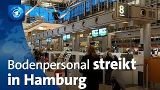 Warnstreik des Bodenpersonals am Flughafen Hamburg