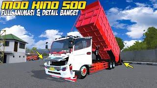 MOD BUSSID TERBARU  truck hino C9 dump full animasi