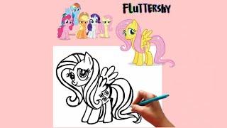 NASIL ÇİZİM  FLUTTERSHY  KÜÇÜK Ponyim  ÇİZİM KILAVUZU  ÇİZİM BECERİLERİ  KOLAY ÇİZİM FİKİRLERİ