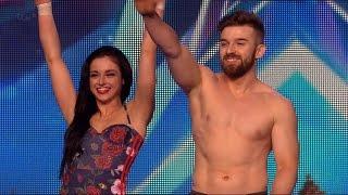 Britains Got Talent 2015 S09E01 Billy and Emilys Daredevil Rollerskatting Siblings Full Video