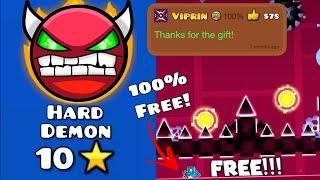 A Free Demon Instantly With Easy Secret Way  Geometry Dash 2.2 Free Stars