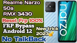 Realme Narzo 50a RMX3430 FRP Bypass Android 1213 Update  Google Account Bypass New Trick 2023