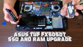 COMPLETE GUIDE  ASUS TUF FX505DT RAM and SSD upgrade