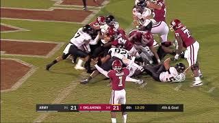 Army Football Goal Line Stand on 4th & 1 vs. Oklahoma 9-22-18