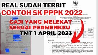 Contoh SK PPPK 2022 dan gaji yang melekatsesuai alokasi yang dianggarkan berdasarkan permenkeu 2022