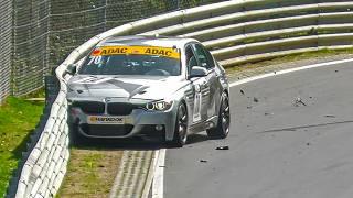 Nürburgring Crashes Technical Defects & Action ADAC Ravenol 24h Qualifiers Nordschleife