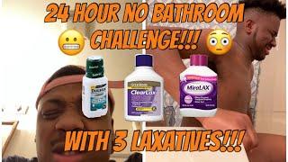 24 HOUR NO BATHROOM CHALLENGE with 3 LAXATIVES