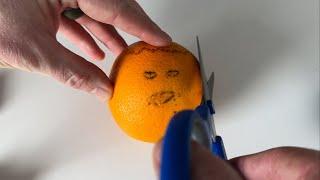 ASMR  Giving an Orange a Haircut
