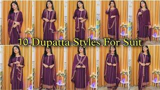Beautiful Dupatta Styles For Suit  stylish dupatta styles for salwar kameez