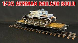 Building the Sabre Models 135 German Flatbed railcar OMMR Factory Diorama  