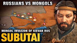 Battle of the Kalka River 1223  Subutai and Jebe Vs Mstislav III