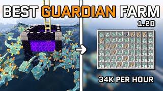 Easy Guardian Farm Without Drain Minecraft 1.21 - 34000 Items per Hour