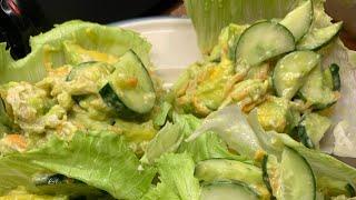 How to make avocado chicken salad lettuce wrap