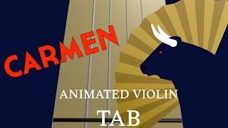 Carmen  Lamour est un oiseau rebelle Bizet - Animated Violin Tabs