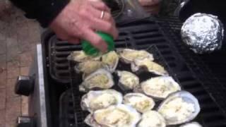 Grilled Oysters on the half shell