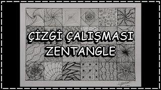 ÇİZGİ ÇALIŞMASI - ZENTANGLE - DOODLE   UZAKTAN EĞİTİM GÖRSEL SANATLAR DERSİ 