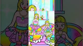 Skibidi toilet Baby Orphan and Rainbow Rapunzel Family Dress - DIY Paper Dolls & Crafts #shorts