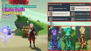 3 Elemental Monument Puzzle and Electro Seelie in Pudding Isle  Genshin Impact