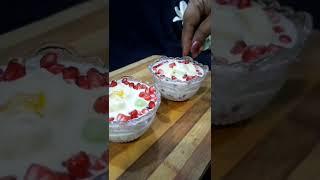 Best dessert recipe  Easy way of making fruit cream Refreshing Fruit cream recipe  फ्रूट क्रीम 