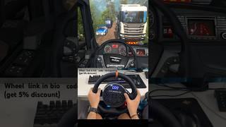 Euro truck simulator 2 gameplay with NEW Cammus C5 Steering Wheel #shorts