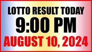 Lotto Result Today 9pm Draw August 10 2024 Swertres Ez2 Pcso