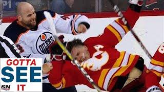 GOTTA SEE IT Zack Kassian Ragdolls Matthew Tkachuk After Taking Multiple Massive Hits