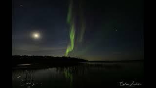 Time lapse of Northern Lights 17 September 2022 Pontoon Lake Northwest Territories Canada