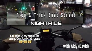 NightRide Tips and Trick Beat Streat sampai di ajak wheelie  #motovlog31 #vlog31