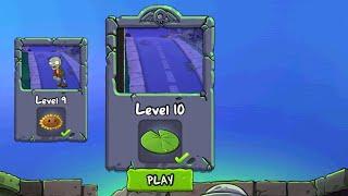 plants vs zombies night level 10 complete no lawnmowers lost