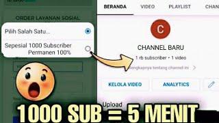 1000 SUBSCRIBER DALAM HITUNGAN JAM  Cara Menambah Subscriber Youtube 2024 Permanen Tanpa Salsub