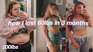 HOW I LOST 60+ POUNDS IN 3 MONTHS my weight loss transformation from 201lbs *with photos*