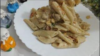 White Sauce Creamy Chicken Pasta at Home  Quick & Easy Italian Creamy Juicy Chicken Pasta  Pasta 