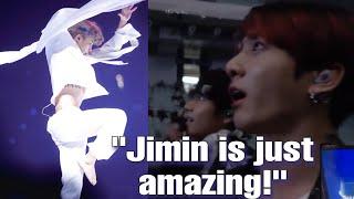 BTS Reaction to 지민 JIMIN’s Contemporary Dance skills Compilation