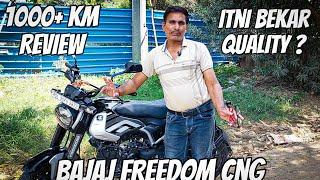 Bajaj Freedom Cng bike 1000+ Km ownership experience  90+ in 1kg CNG in delhi   Pass ya fail?