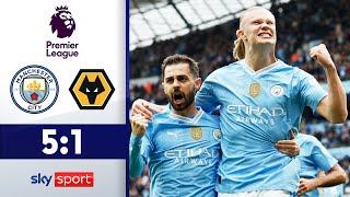 VIERERPACK Haaland  Manchester City - Wolverhampton Wanderers  Highlights - Premier League 2324
