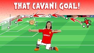 EDINSON CAVANI LOB Man Utd vs Fulham Edinson Cavani Goal Highlights