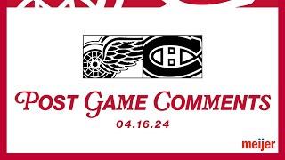 Dylan Larkin David Perron James Reimer Patrick Kane Derek Lalonde Post Game  416 @ MTL