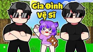 NABEE EM BÉ 24 GIỜ SỐNG CÙNG GIA ĐÌNH VỆ SĨ CỰC XỊN TRONG MINECRAFT*NABEE EM BÉ THUÊ VỆ SĨ 